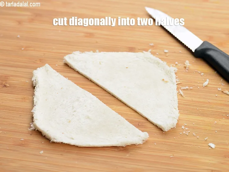 Step 16 – Now cut it diagonally into two halves.