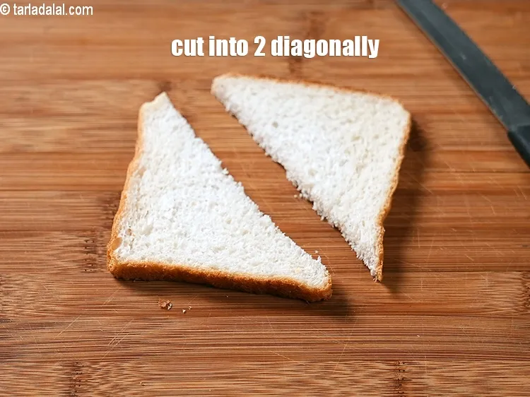 Step 17 – Cut it into 2 diagonally.