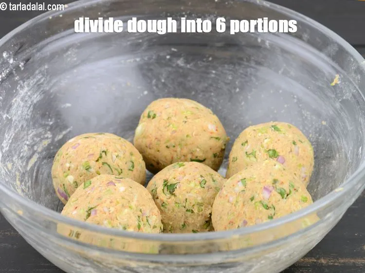 Step 16 – Divide the dough into 6 equal portions.