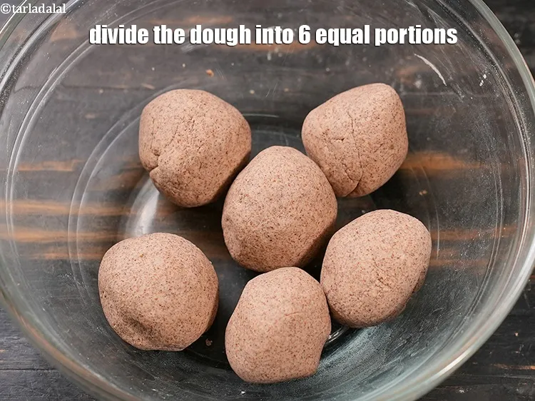 Step 16 – Divide the dough into 6 equal portions.