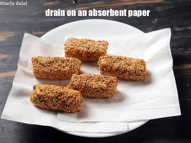 Step 16 – Drain on an absorbent paper.