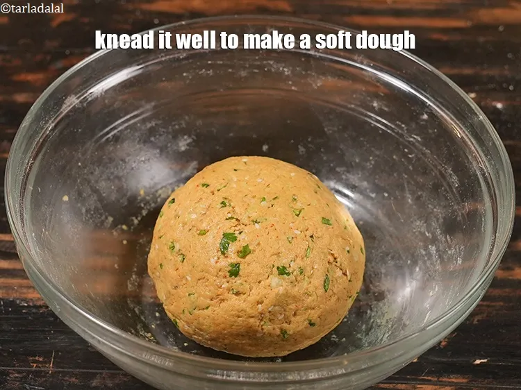 Step 16 – Knead it well to make a soft dough.