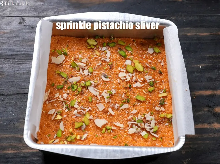 Step 16 – Sprinkle some pistachio sliver.