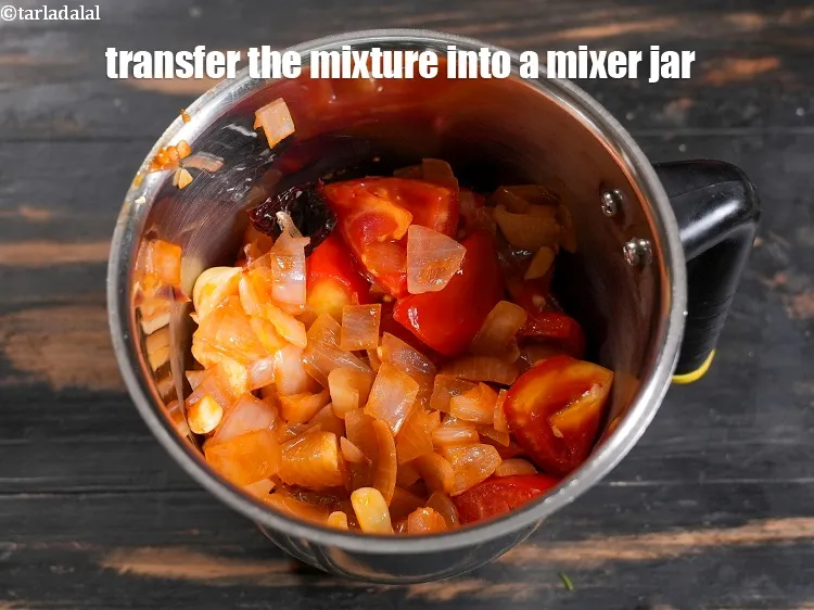 Step 16 – Transfer the mixture into a mixer jar.
