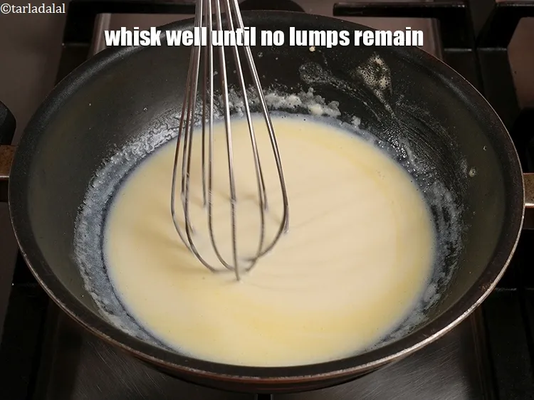 Step 16 – Whisk well until no lumps remain.