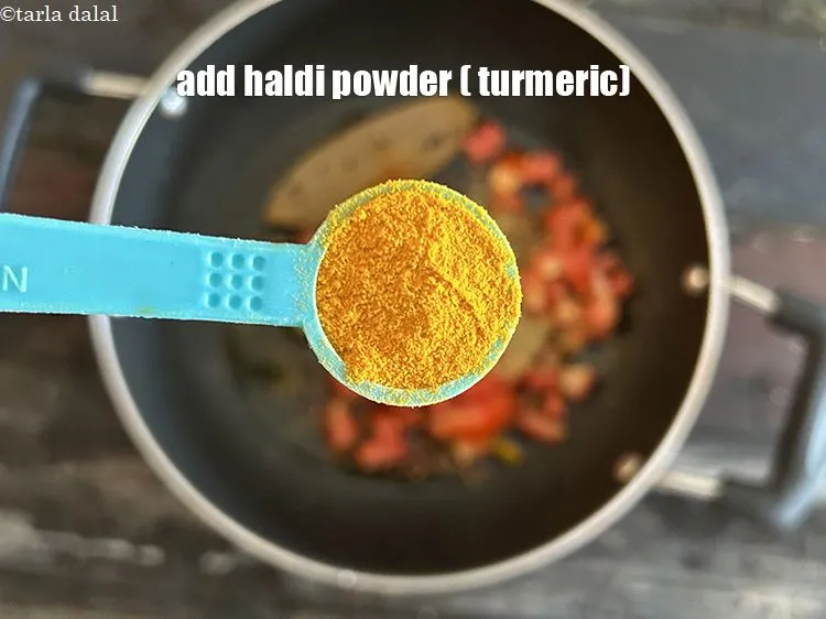 Step 16 – Add&nbsp;<meta charset="UTF-8" />1/2&nbsp;tsp&nbsp;<a href="glossary-turmeric-powder-haldi-645i">turmeric powder (haldi)</a>.