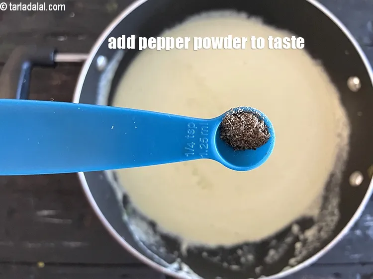 Step 16 – Add pepper powder to taste.