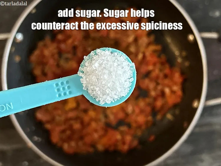 Step 16 – Add&nbsp;<meta charset="UTF-8" />1/2 tsp&nbsp;<a href="glossary-sugar-chini-shakkar-278i">sugar</a>.&nbsp;&nbsp;Aloo matar korma recipe&nbsp;include chilies for a bit of heat.&nbsp;Sugar helps&nbsp;<strong>counteract</strong>&nbsp;excessive …