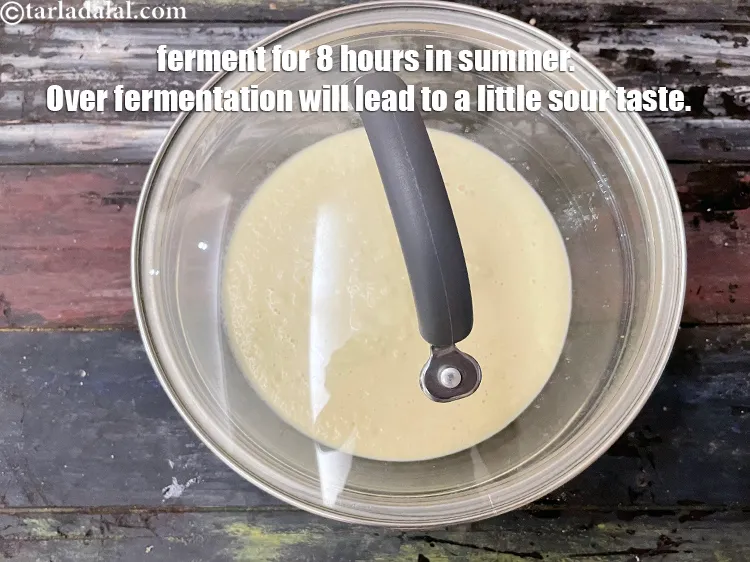 Step 16 – Cover with a lid and keep aside to ferment in a warm place for 8&nbsp;hours …