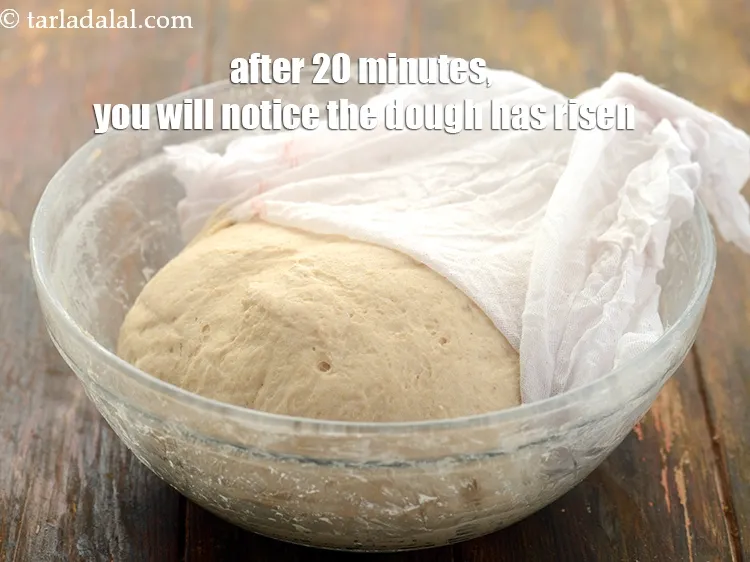 Step 14 – After 20 minutes, you will notice the dough has risen and looks like this.