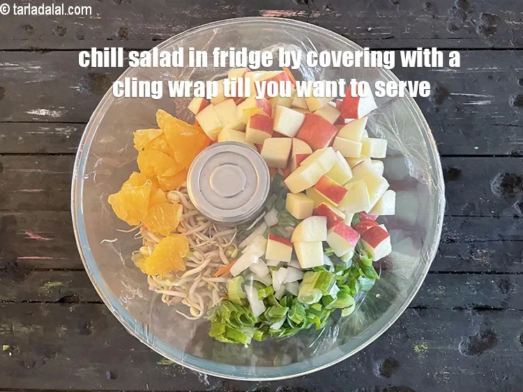 Step 20 – Chill salad in fridge by covering with a cling wrap till you want to serve.