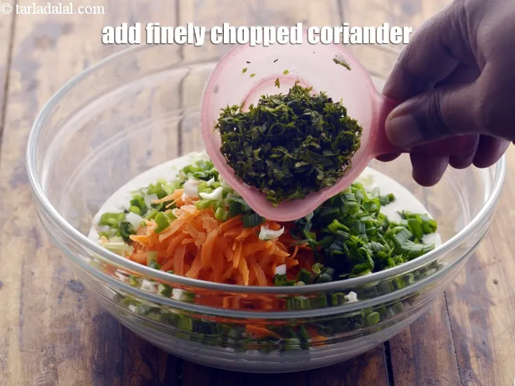 Step 15 – Add finely chopped coriander.