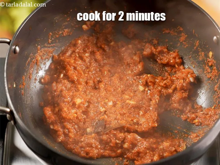 Step 16 – Cook for 2 minutes till oil is released.