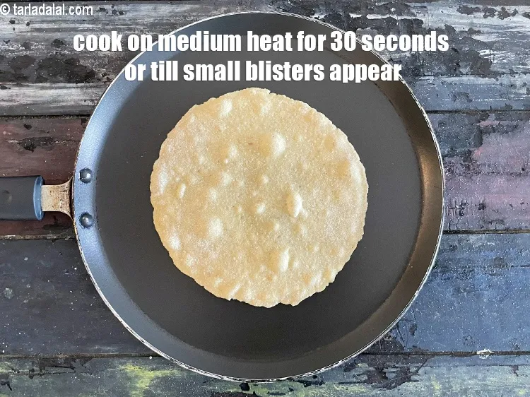 Step 17 – Cook it on medium heat for 30 seconds or&nbsp;&nbsp;till small blisters appear on the surface. …