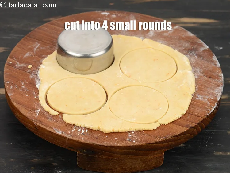 Step 16 – Cut into 4&nbsp;small rounds of approx. 50&nbsp;mm. (2&rdquo;) in diameter with the help of a …