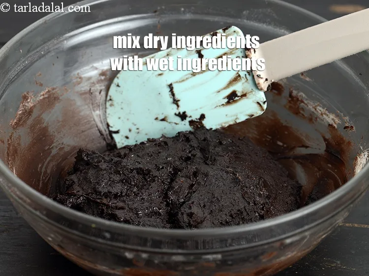 Step 16 – Mix the dry ingredients with wet ingredients.