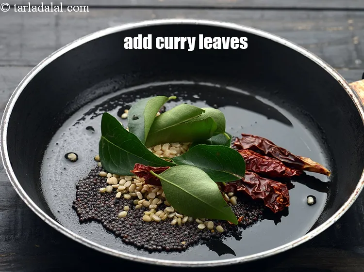 Step 17 – add curry leaves.