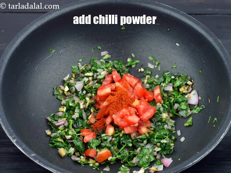 Step 16 – Add 1 1/2 tsp&nbsp;<a href="https://www.tarladalal.com/glossary-chilli-powder-red-chilli-powder-339i">chilli powder</a>.&nbsp;