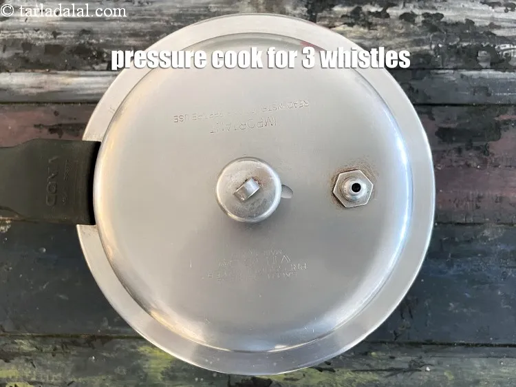 Step 17 – Pressure cook for 3 whistles.