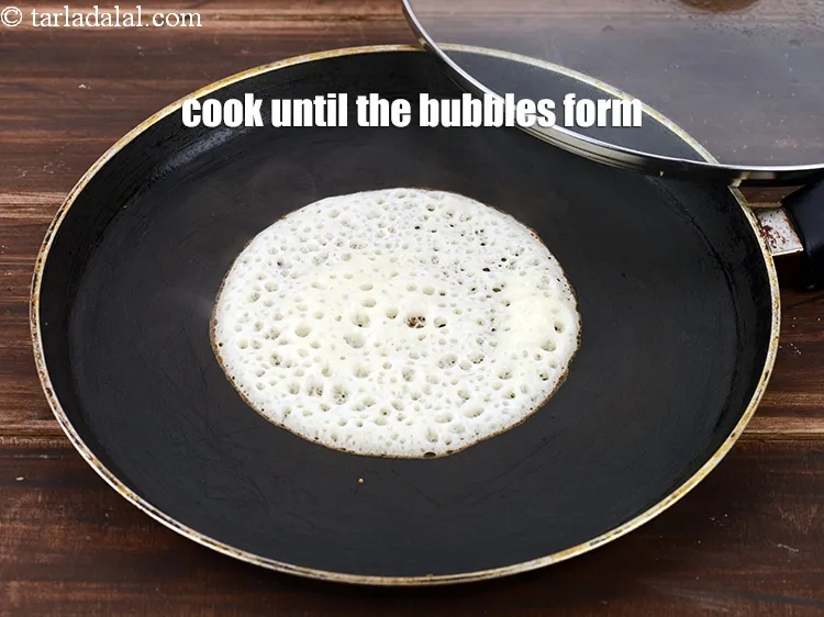 Step 16 – Cook until the bubbles form and it turns golden brown from one side.