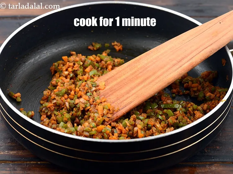 Step 16 – Cook on a medium flame for 1 minute.