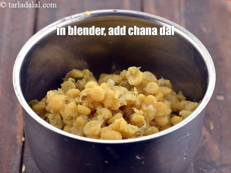 Step 15 – In a blender, add the chana dal.
