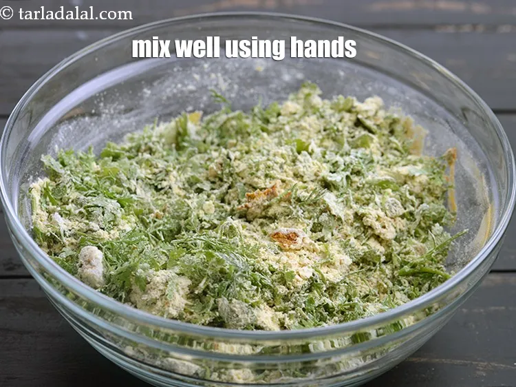 Step 16 – Combine all the ingredients and mix well using hands.