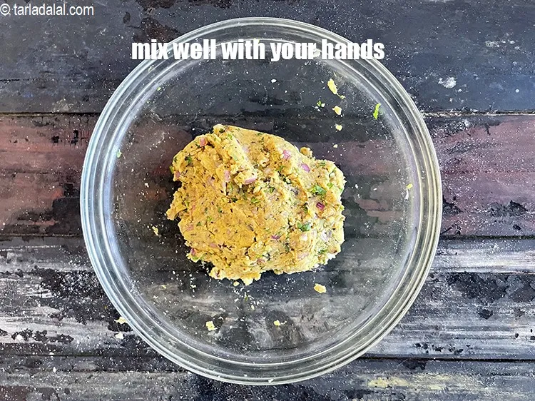 Step 22 – Mix well with your hands.