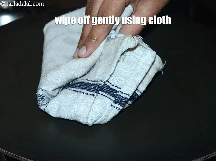 Step 16 – Wipe it off gently using a muslin cloth.