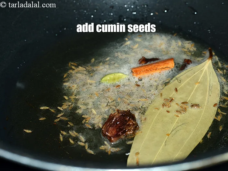 Step 16 – Add &frac12; tsp <a href="https://www.tarladalal.com/glossary-cumin-seeds-jeera-zeera-381i">cumin seeds (jeera)</a>.
