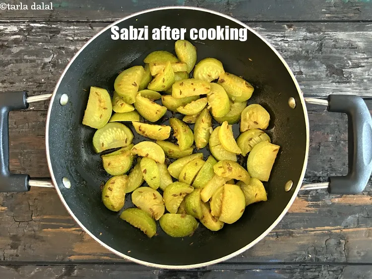 Step 16 – After cooking the sabzi.