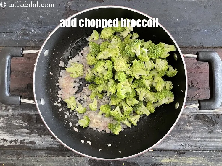 Step 23 – Add&nbsp;<meta charset="UTF-8" /><strong>1 1/2 cups</strong>&nbsp;<a href="glossary-chopped-broccoli-817i">chopped broccoli</a>.