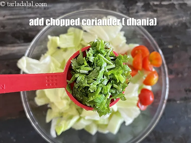स्टेप 16 – २ टेबल-स्पून&nbsp;बारीक&nbsp;<a href=""https://www.tarladalal.com/glossary-chopped-coriander-hindi-783i"">कटा हुआ धनिया</a>&nbsp;<span style=""font-size:11pt""><span style=""font-family:Calibri,sans-serif""><span style=""background-color:white""><span style=""font-family:&quot;Nirmala UI&quot;,sans-serif""><span …