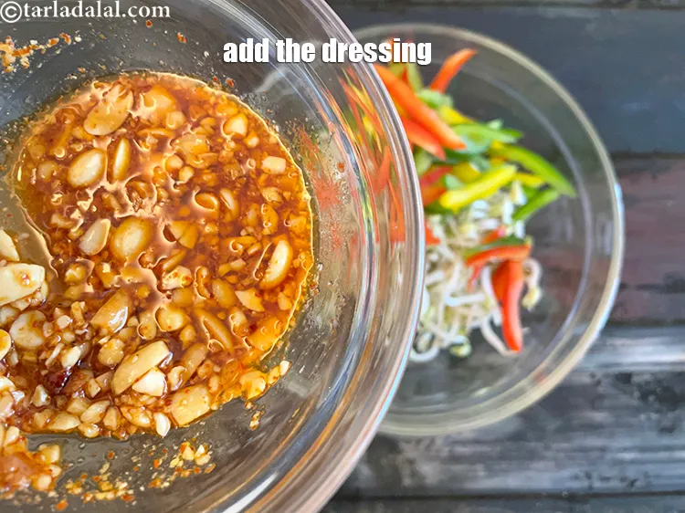 Step 20 – Add the dressing.
