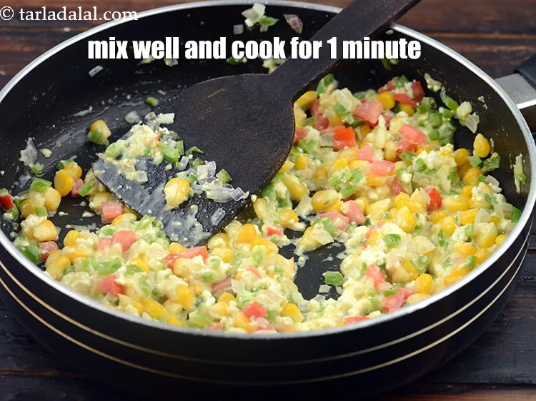 Step 16 – Mix well and cook on a medium flame for 1 minute.