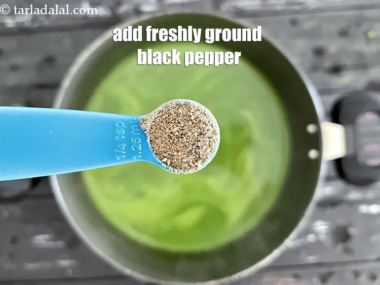 Step 19 – Add <strong>1/4&nbsp;tsp</strong>&nbsp;<a href="glossary-freshly-ground-black-pepper-kalimirch-powder-kali-mirch-ka-powder-567i">freshly ground black pepper (kalimirch)</a>&nbsp;powder.