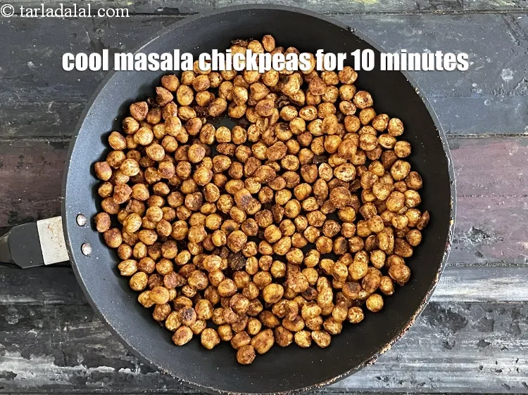 Step 44 – Cool <strong>masala chickpeas | roasted masala chickpeas | healthy Indian kabuli chana snack |&nbsp;</strong>for 10 …