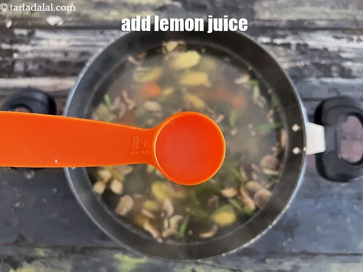 Step 19 – Add 1 tsp lemon juice.&nbsp;