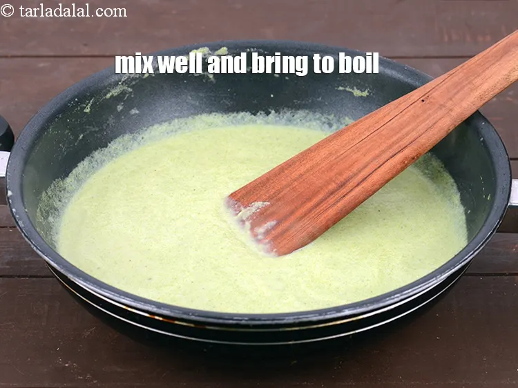 Step 16 – Mix well and bring to boil.