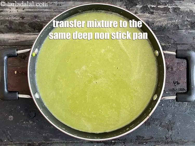Step 17 – Transfer the mixture into the same deep non-stick pan.