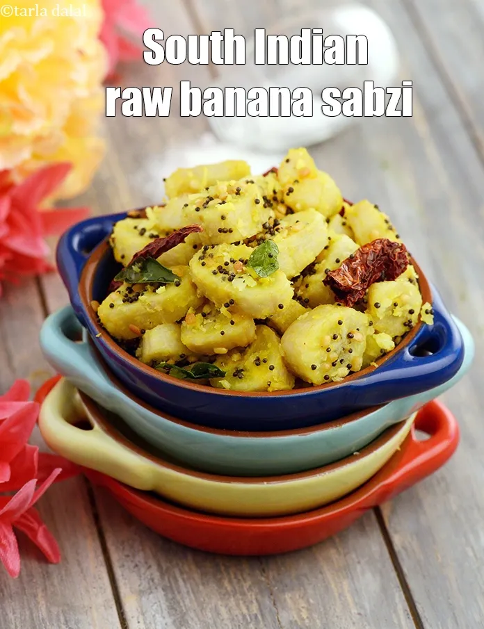 Step 23 – Serve <strong>raw banana sabzi | South Indian&nbsp;raw banana sabzi | kache kele sukhi sabzi | …