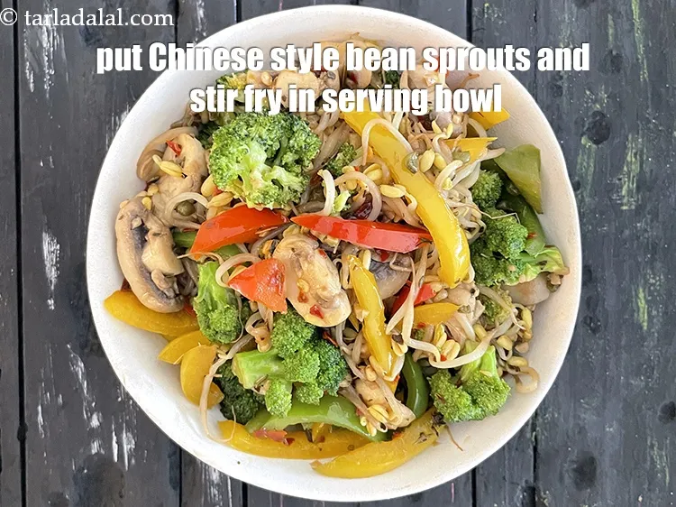 Step 25 – Put <strong>broccoli mushroom bean sprouts stir fry | Chinese style&nbsp;bean sprout and mushroom stir fry …