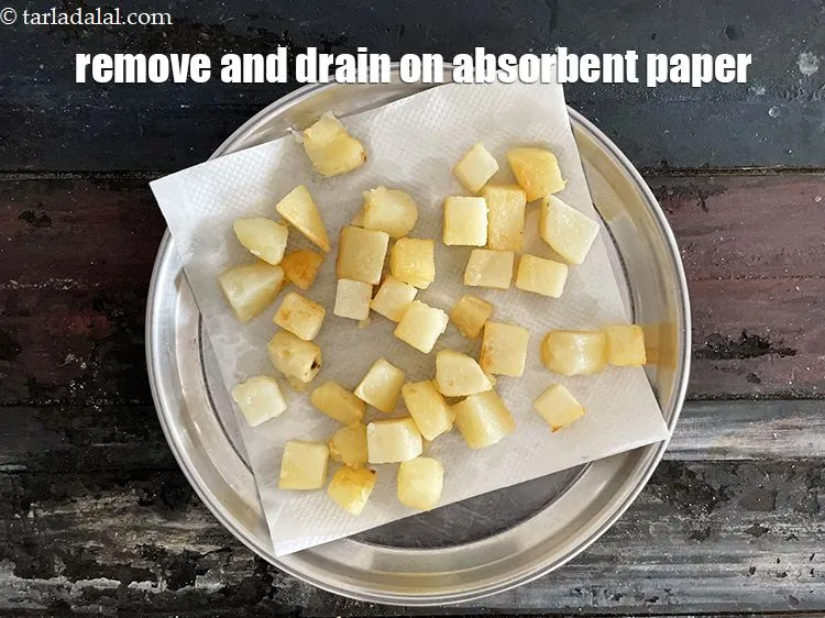 Step 16 – Remove and drain on absorbent paper.