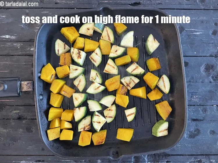 Step 20 – Toss well and cook on a high flame for about 1 minute.