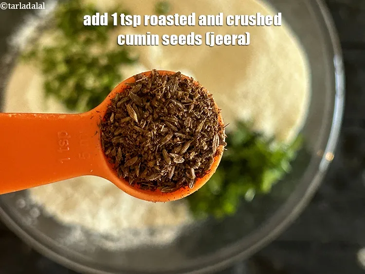 Step 17 – Add&nbsp;<meta charset="UTF-8" />1 tsp&nbsp;<a href="glossary-roasted-and-crushed-cumin-seeds-2206i">roasted and crushed cumin seeds (jeera)</a>.