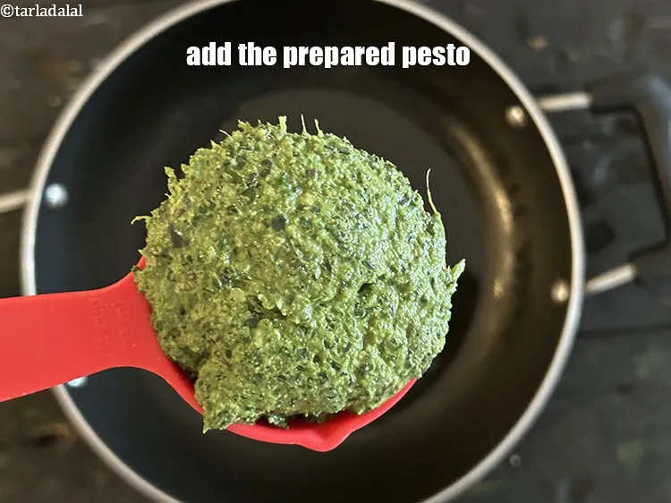Step 18 – Add&nbsp;the prepared pesto.