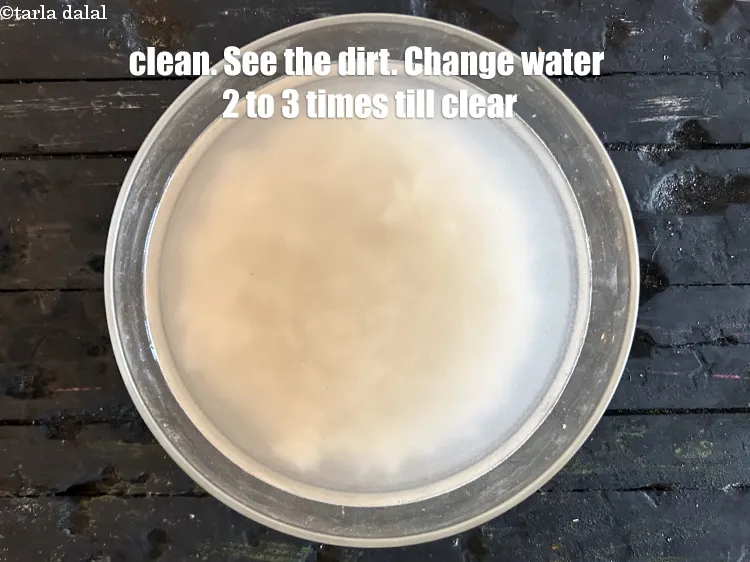 Step 17 – Clean. See the dirt. Change water 2 to 3 times till clear.&nbsp;
