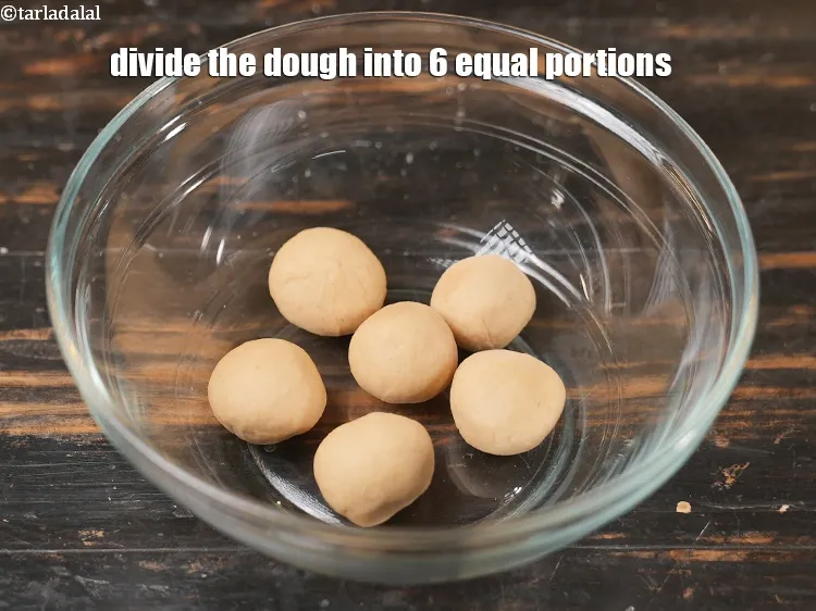 Step 18 – Divide the dough into 6 equal portions.