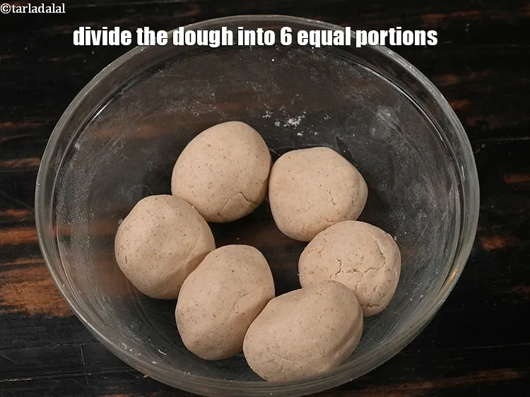 Step 17 – Divide the dough into 6&nbsp;equal portions.