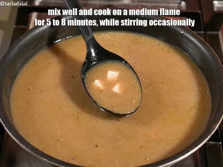 Step 19 – Mix well and cook on a medium flame for 5 to 8 minutes, while stirring …